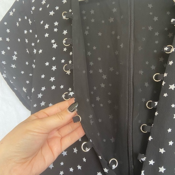 Revolve WYLDR Black Star Mini Twirl Dress Size Small - Picture 5 of 12